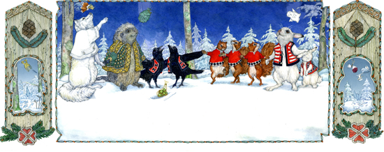 jan brett coloring pages animal santa - photo #31